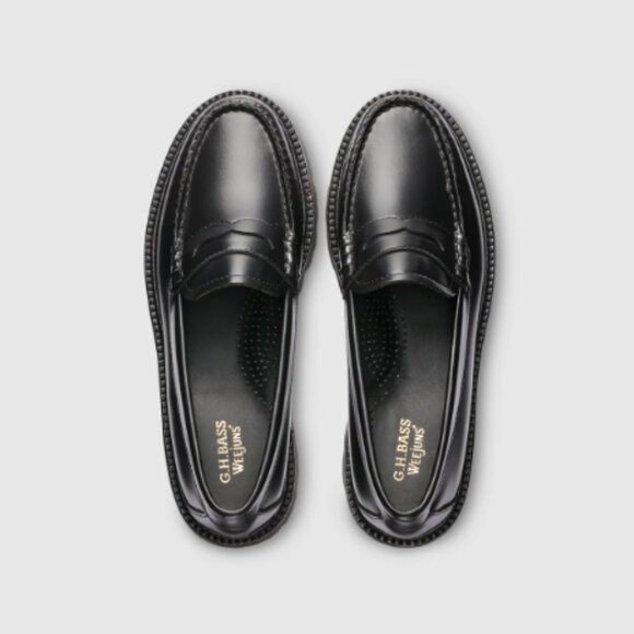 G.H. Bass & Co. Black Leather Loafers - Picture 3 of 12